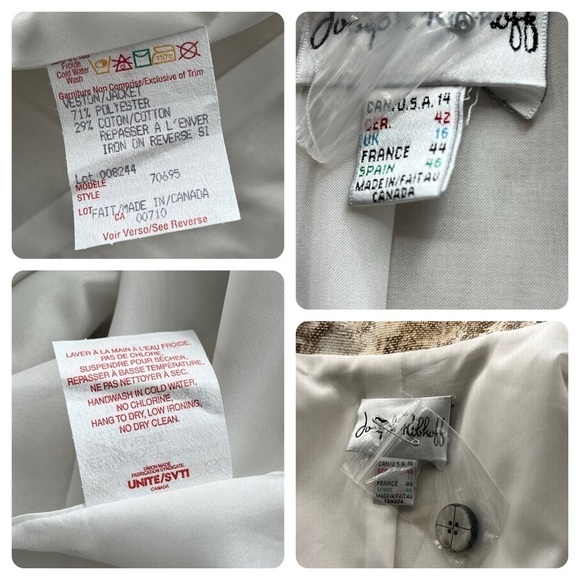 Joseph Ribhoff Snake Print Jacket Size 14 - Picture 2 of 15